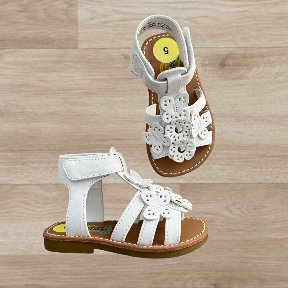 Rachel Shoes White Toddler Sandals - Size 5 NWOT